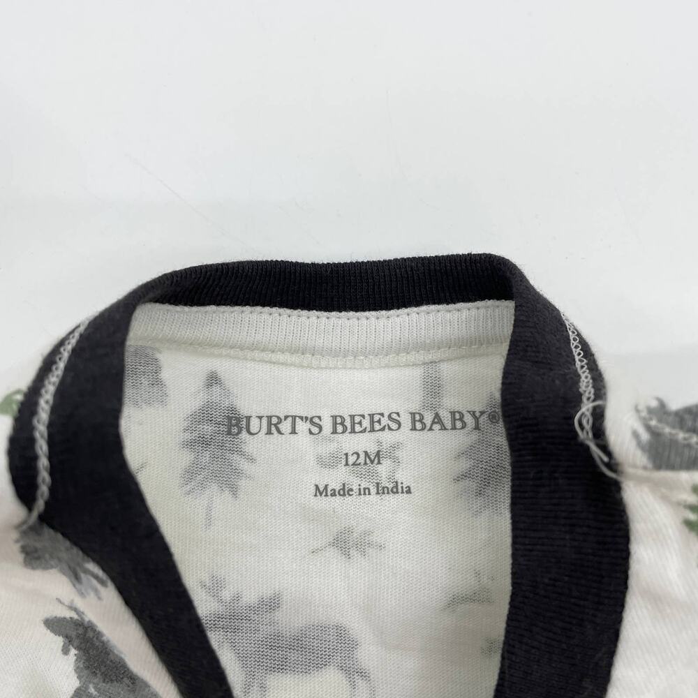 BURTS BEES Winter Holiday Long Sleeve Body Suit Infant Sz 12 M - Picture 3 of 3
